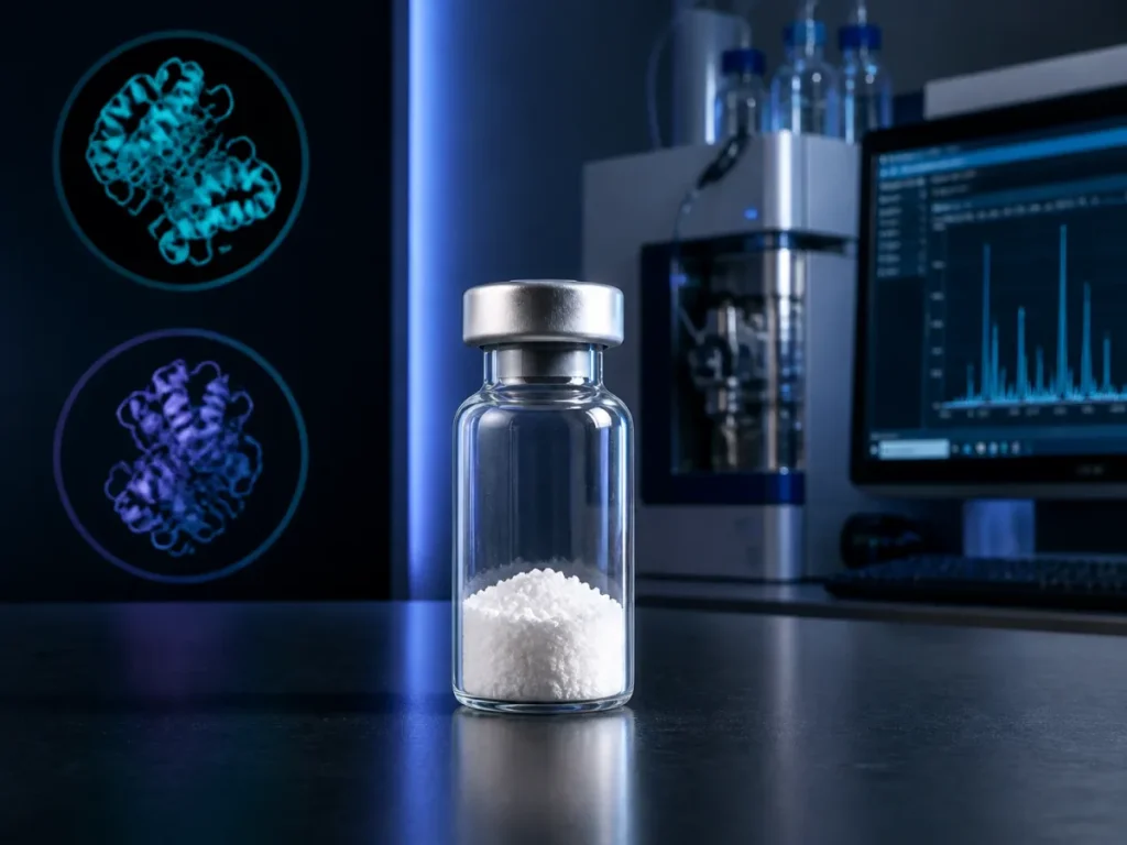 Brenipatide Peptide research peptide powder in laboratory vial