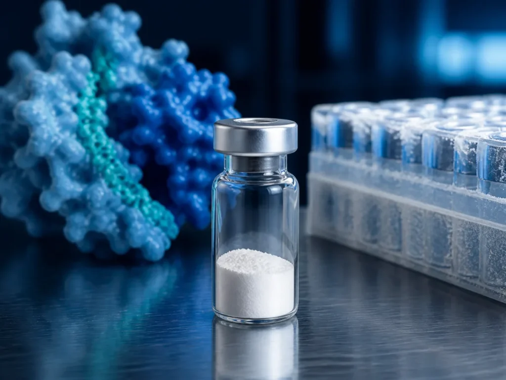 Cagrilintide Peptide research peptide powder in laboratory vial