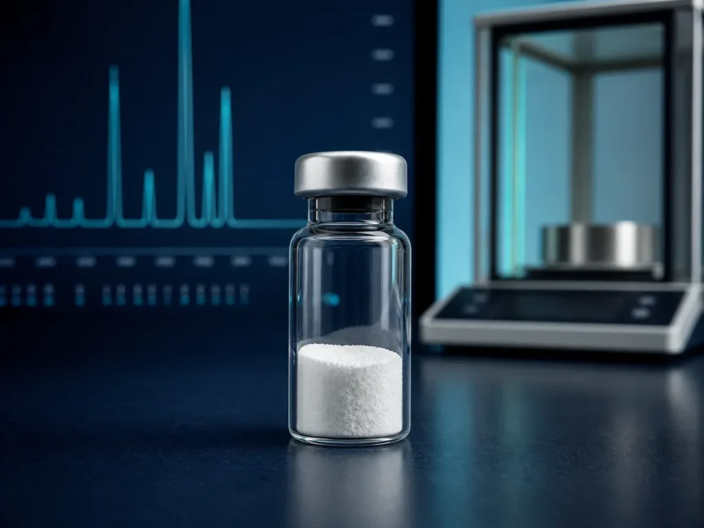 Oxytocin Peptide research peptide powder in laboratory vial