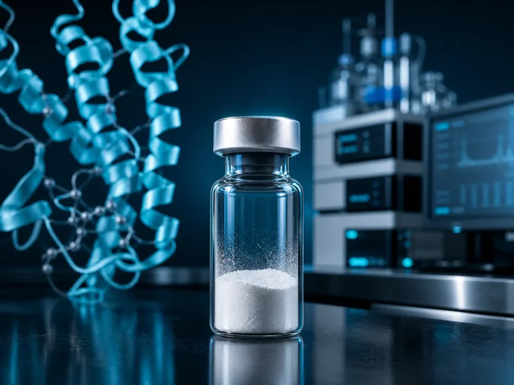 Semaglutide Peptide research peptide powder in laboratory vial