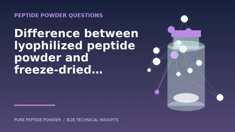Difference between lyophilized peptide powder and freeze-dried peptide powder? – cosmetic peptide powder guide