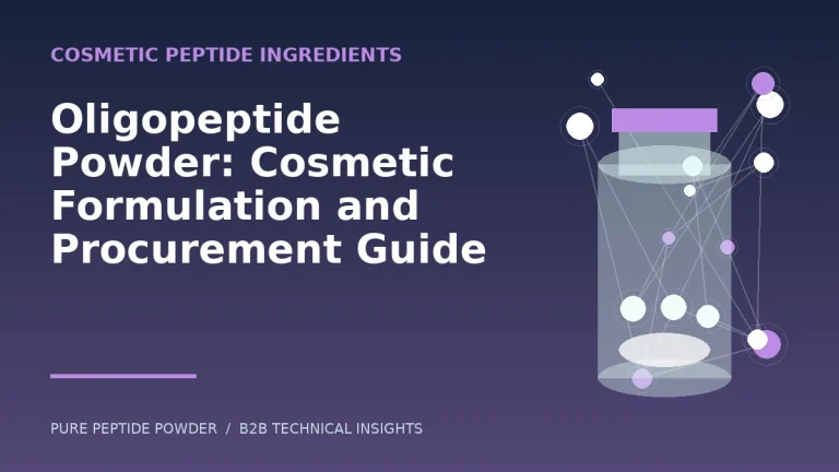 Oligopeptide Powder: Cosmetic Formulation and Procurement Guide – cosmetic peptide powder guide