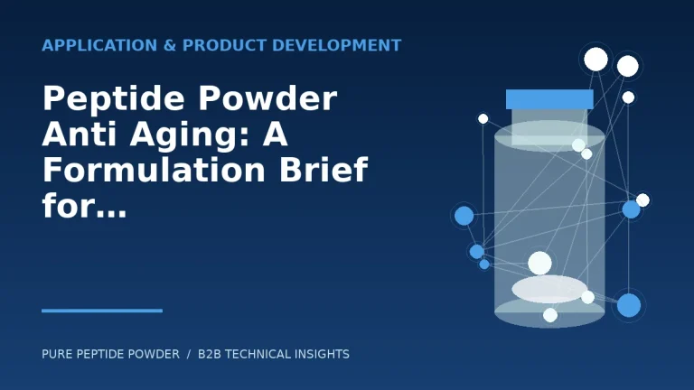 Peptide Powder Anti Aging: A Formulation Brief for Cosmetic Brands – cosmetic peptide powder guide