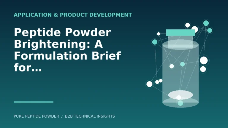 Peptide Powder Brightening: A Formulation Brief for Cosmetic Brands – cosmetic peptide powder guide
