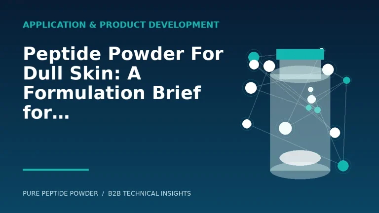 Peptide Powder For Dull Skin: A Formulation Brief for Cosmetic Brands – cosmetic peptide powder guide