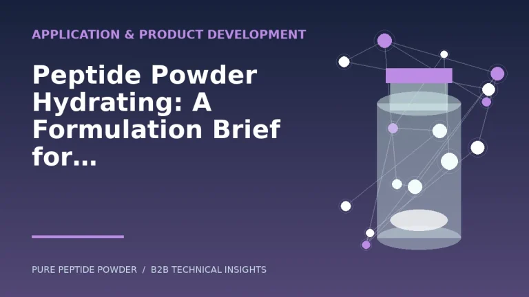Peptide Powder Hydrating: A Formulation Brief for Cosmetic Brands – cosmetic peptide powder guide