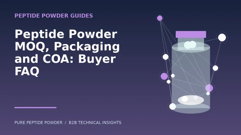 Peptide Powder MOQ, Packaging and COA: Buyer FAQ – cosmetic peptide powder guide