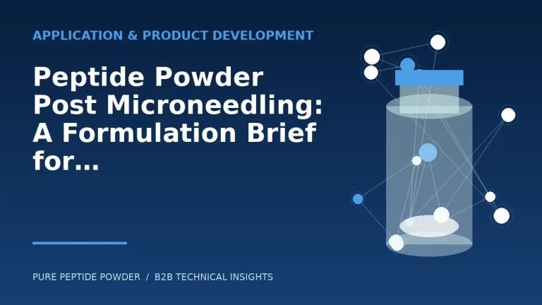 Peptide Powder Post Microneedling: A Formulation Brief for Cosmetic Brands – cosmetic peptide powder guide