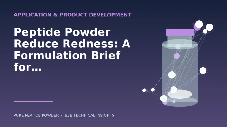 Peptide Powder Reduce Redness: A Formulation Brief for Cosmetic Brands – cosmetic peptide powder guide