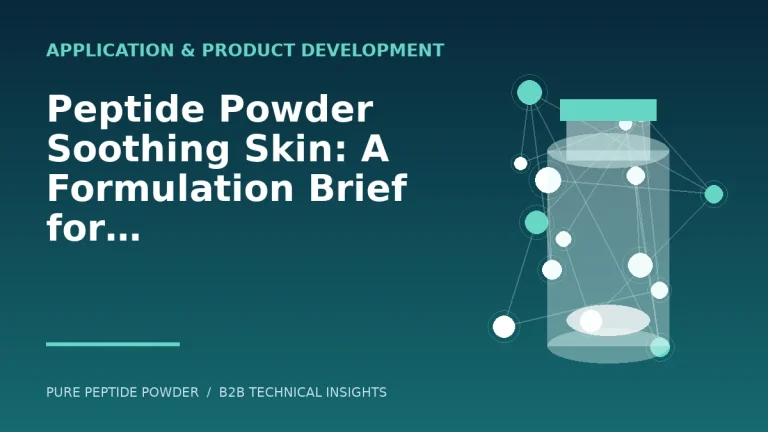 Peptide Powder Soothing Skin: A Formulation Brief for Cosmetic Brands – cosmetic peptide powder guide