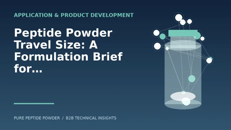Peptide Powder Travel Size: A Formulation Brief for Cosmetic Brands – cosmetic peptide powder guide