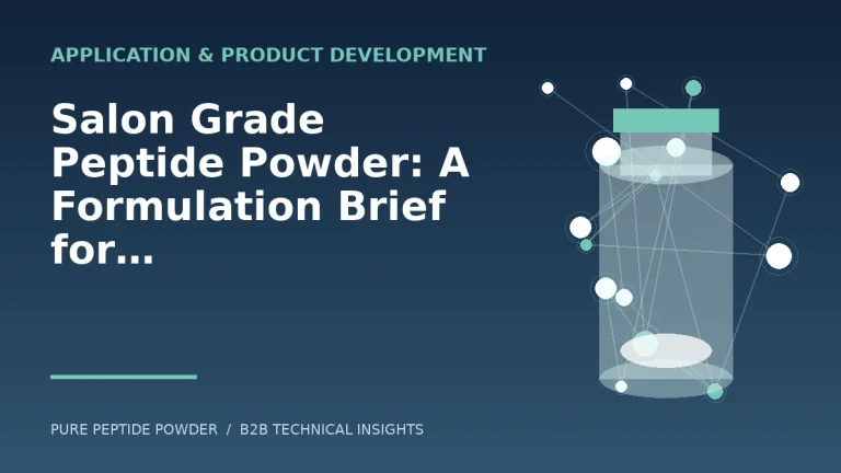 Salon Grade Peptide Powder: A Formulation Brief for Cosmetic Brands – cosmetic peptide powder guide