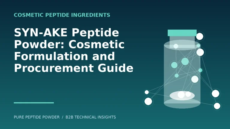 SYN-AKE Peptide Powder: Cosmetic Formulation and Procurement Guide – cosmetic peptide powder guide