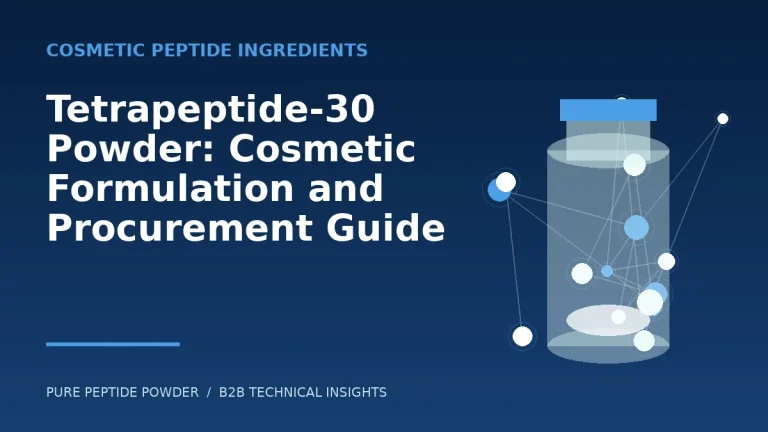 Tetrapeptide-30 Powder: Cosmetic Formulation and Procurement Guide – cosmetic peptide powder guide